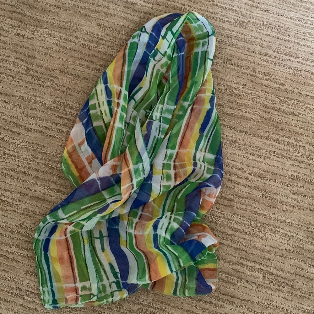 Bright multicolored scarf from Estonia. No Tags.
